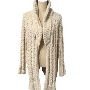 Pol Cream Chunky Cardigan Sweater Size L